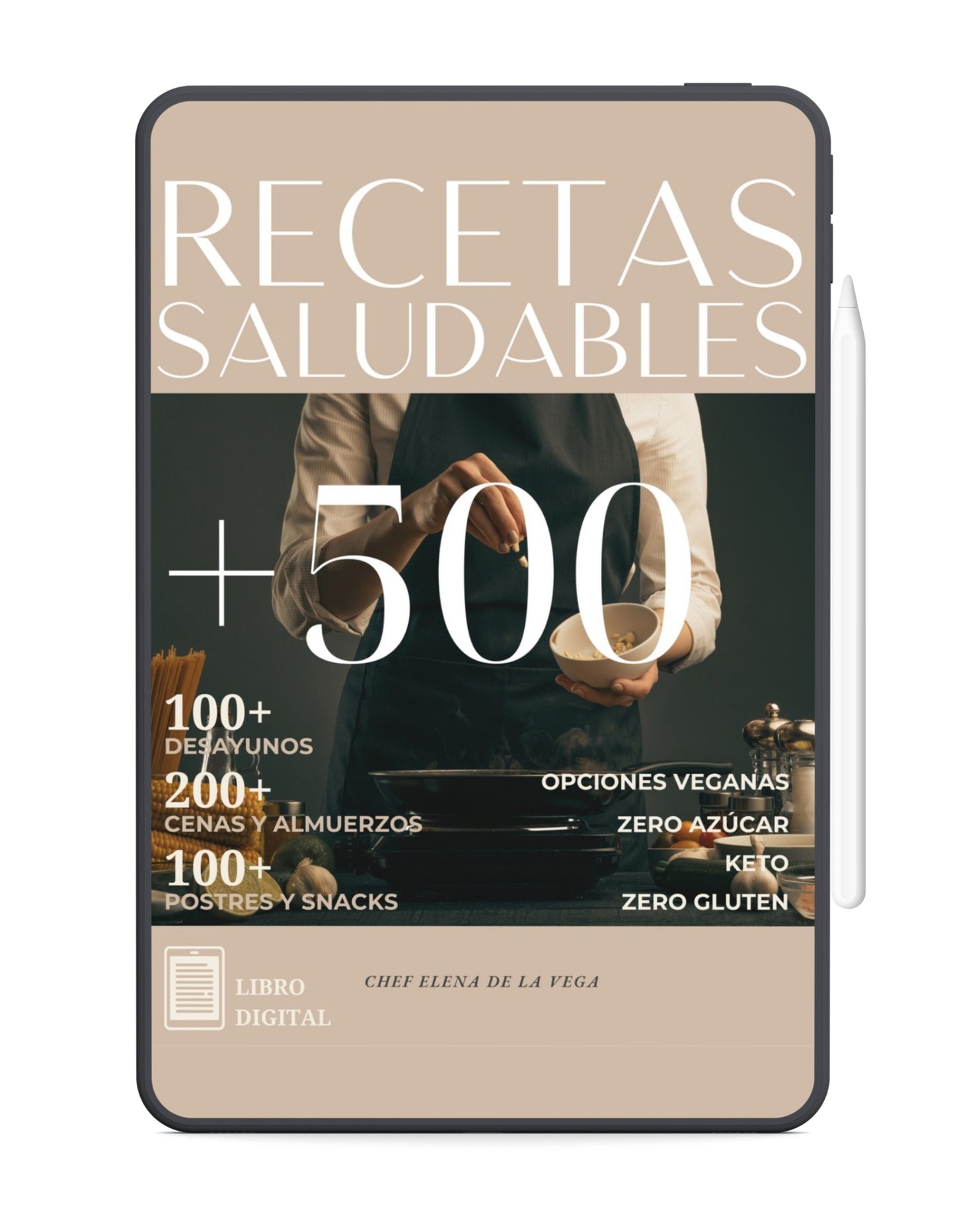 Recetario ZERO: +500 RECETAS DIGITALES Zero Azúcar, Zero Gluten, Zero Culpa + Bonos de Regalo